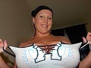 Thick blonde with huge boobs